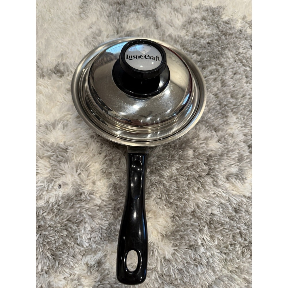 Lustre Craft 1 Qt Waterless Stainless Steel Saucepan Pot w/ Dome Lid Model 1015
